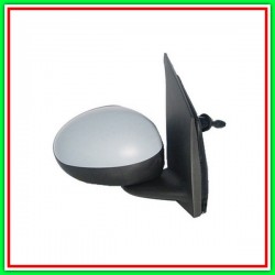 Right Cable Rearview Mirror With Primer-Convex-Chrome PEUGEOT 107-(Year 2009-2012)