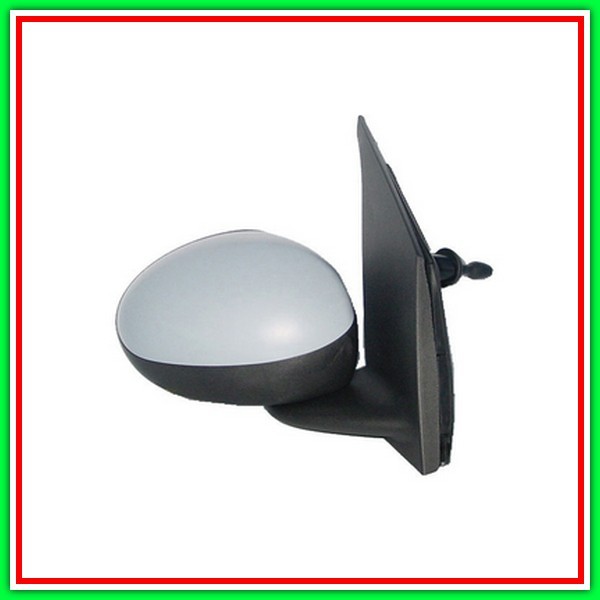 Right Cable Rearview Mirror With Primer-Convex-Chrome PEUGEOT 107-(Year 2009-2012)