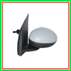Left Cable Rearview Mirror With Primer-Convex-Chrome PEUGEOT 107-(Year 2009-2012)