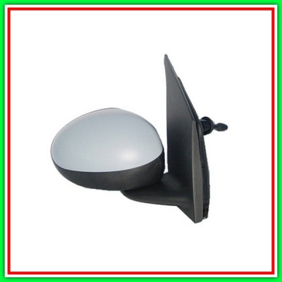 Right Cable Rearview Mirror With Primer-Convex-Chrome PEUGEOT 107-(Year 2009-2012)