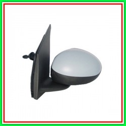 Left Cable Rearview Mirror With Primer-Convex-Chrome PEUGEOT 107-(Year 2009-2012)