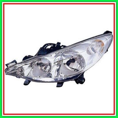Proiettore Sinistro H1-H7 Elettrico Con Motore Peugeot 207-(Anno 2006-2009)