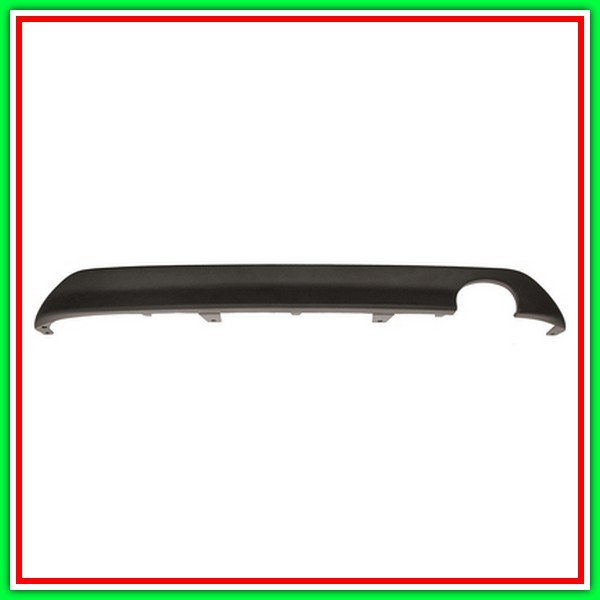 Spoiler Paraurti Rear Black Embossed-With Single Exhaust Right PEUGEOT 208-(Year 2015-2019)