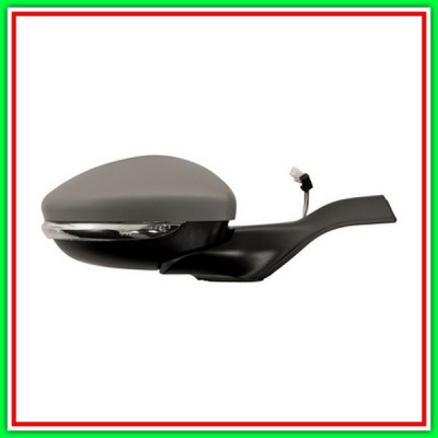 Electric-Thermal-Con Primer-Con Probe-With Headlight-Convex-Chrome-6H3P-6H6P rearview mirror PEUGEOT 208-(Year 2015-2019)
