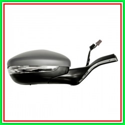 Electric-Thermal Right Rearview Mirror-With Primer-With Headlight-Lockable-With Probe-With Chrome-Convex-Chrome Profile