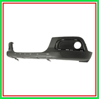 Paraurti Anteriore Inferiore Nero Goffrato Con Sede Fendi Con Fori Cornice-Con Fori Modanatura Centrale Peugeot 2008-(2013-2016)