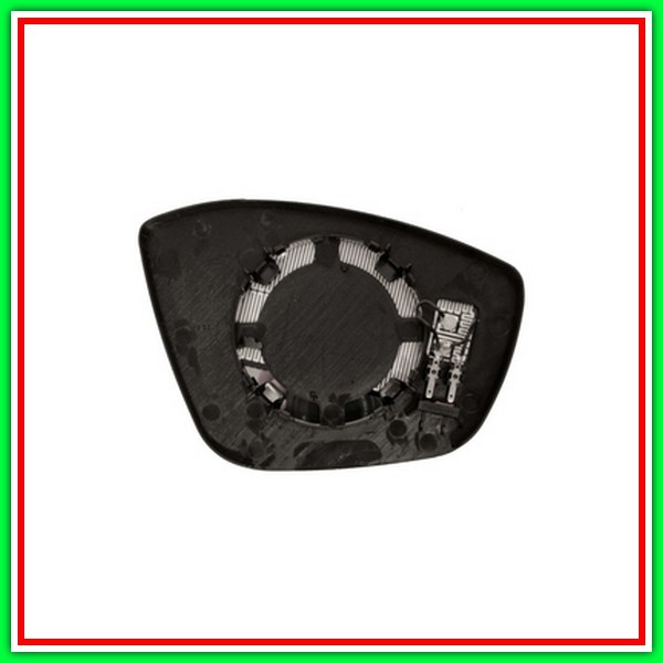 Piastra Specchio Sinistra Convessa-Termica Cromata Peugeot 2008-(Anno 2013-2016)
