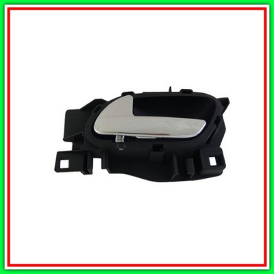 Maniglia Interna Anteriore Sinistra Con Leva Cromata-Mostrina Nera Peugeot 2008-(Anno 2013-2016)