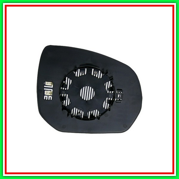 Piastra Specchio Sinistra Convessa-Termica Cromata Peugeot 3008-(Anno 2009-2013)