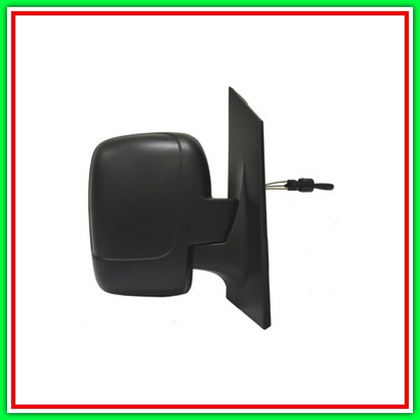 Retrovisore Destro A Cavi-Nero-Convesso-Cromato-Vetro Singolo Peugeot Expert-(Anno 2007-2016)