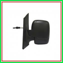 Retrovisore Sinistro A Cavi-Nero-Convesso-Cromato-Vetro Singolo Peugeot Expert-(Anno 2007-2016)