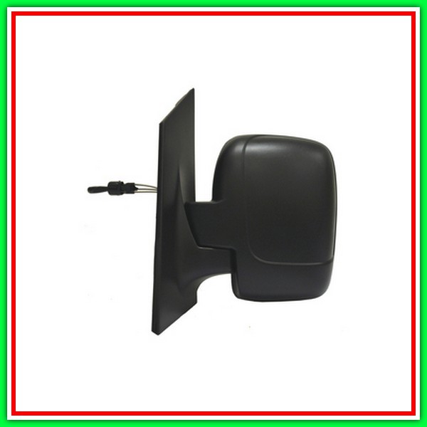 Retrovisore Sinistro A Cavi-Nero-Convesso-Cromato-Vetro Singolo Peugeot Expert-(Anno 2007-2016)