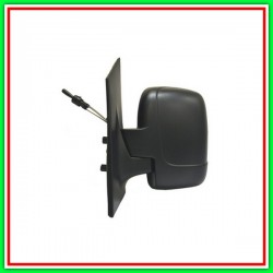 Retrovisore Sinistro A Cavi-Nero-Convesso-Cromato-Vetro Doppio Peugeot Expert-(Anno 2007-2016)