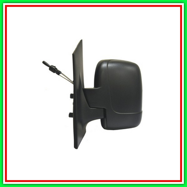 Retrovisore Sinistro A Cavi-Nero-Convesso-Cromato-Vetro Doppio Peugeot Expert-(Anno 2007-2016)