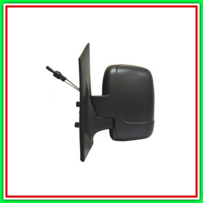 Retrovisore Sinistro A Cavi-Nero-Convesso-Cromato-Vetro Doppio Peugeot Expert-(Anno 2007-2016)