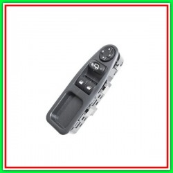 Pulsantiera Nera-2 Interruttori-Alzacristallo Porta Anteriore Sinistra-13 Pins Peugeot Expert-(Anno 2007-2016)