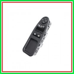 Pulsantiera Nera-2 Interruttori-Alzacristallo Porta Anteriore Sinistra-12 Pins Peugeot Expert-(Anno 2007-2016)