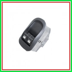 Pulsantiera Nera-2 Interruttori-Alzacristallo Porta Anteriore Sinistra-6 Pins Peugeot Expert-(Anno 2007-2016)