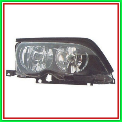 Proiettore Destro H7-H7 Elettrico Con Motore-Nero Bmw Serie 3-E46-(Anno 2001-2005)