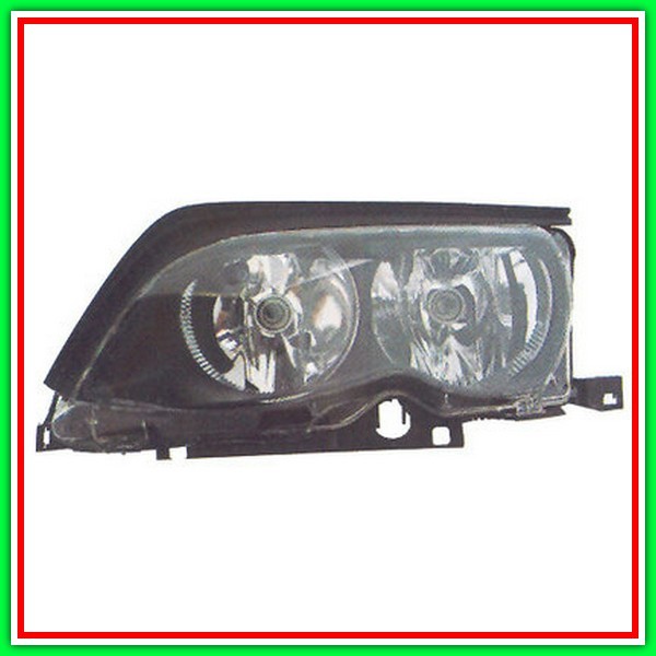 Proiettore Sinistro H7-H7 Elettrico Con Motore-Nero Bmw Serie 3-E46-(Anno 2001-2005)