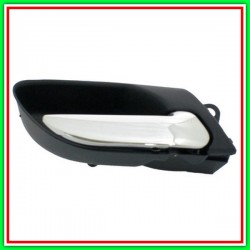 Maniglia Interna Anteriore Destra Con Leva Cromata-Mostrina Nera Bmw Serie 3-E46-(Anno 2001-2005)