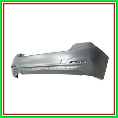 Paraurti Posteriore-Primer-Tappo Coprigancio-Fori Modanatura-Tracce Pdc-Scarico Singolo A Sinistra Mod 4 Porte