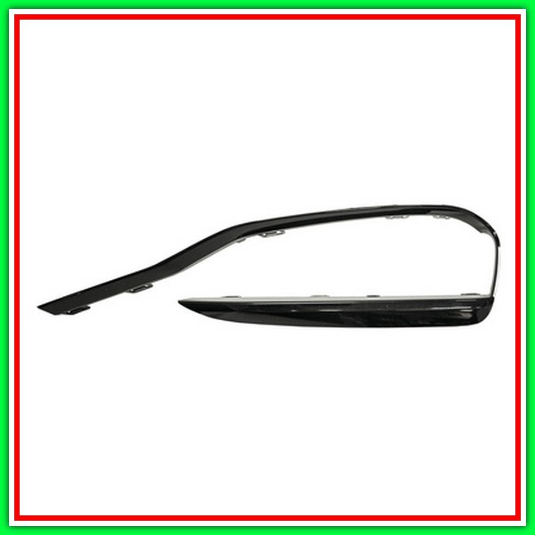 Modanatura Destra Nera Goffrata-Paraurti Anteriore Modsport Line Bmw Serie 3-F30F31 Lci-(Anno 2015-2018)