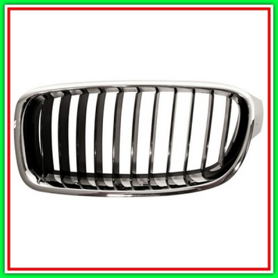 Griglia Radiatore Sinistra Cromata-Cromata-Nera-Mod Basis Bmw Serie 3-F30F31 Lci-(Anno 2015-2018)