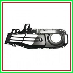 Griglia Sinistra Paraurti Goffrata Nera Parzialmente Aperta-Con Sede Fendinebbia Mod Luxury Bmw Serie 3-F30F31 Lci-(2015-2018)