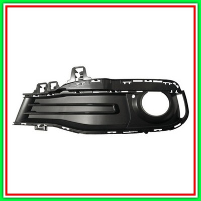 Griglia Sinistra Paraurti Goffrata Nera Chiusa-Con Sede Fendinebbia Mod Luxury Bmw Serie 3-F30F31 Lci-(Anno 2015-2018)