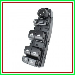 Pulsantiera Nera-4 Interruttori-Alzacristallo Porta Anteriore Sinistra-Con Funzione Parasole Posteriore-6 Pins