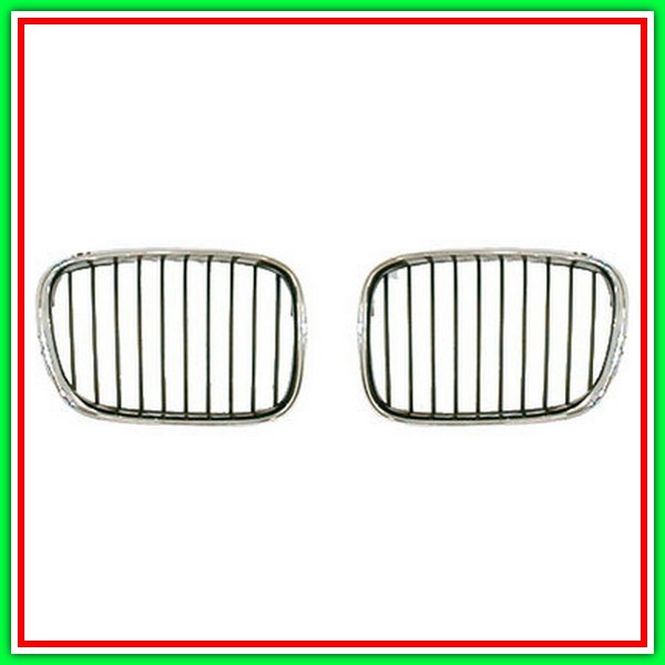 Griglia Radiatore Sinistra Cromata-Cromata-Nera Bmw Serie 5-E39-(Anno 2000-2003)