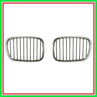 Griglia Radiatore Sinistra Cromata-Cromata-Nera Bmw Serie 5-E39-(Anno 2000-2003)