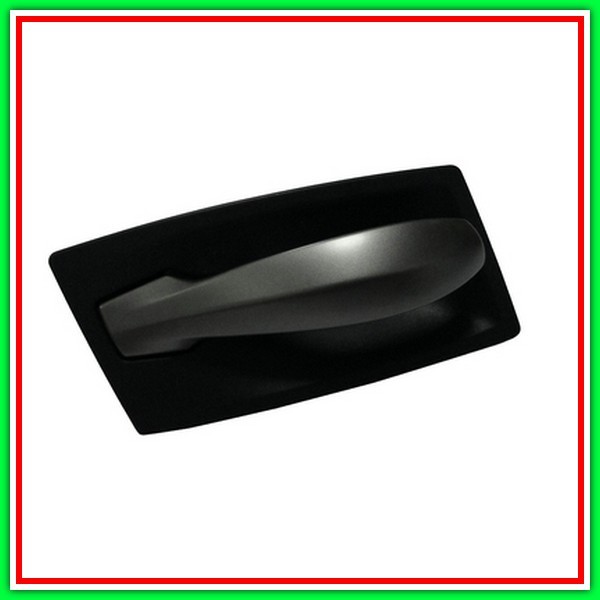 Right Front-Rear Inner Handle With Silver-Dark-Black Mostrina Lever BMW Series 5-E60E61-(Year 2003-2007)