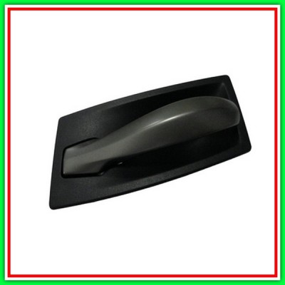 Left Front-Rear Inner Handle With Silver-Dark-Black Mostrina Lever BMW Series 5-E60E61-(Year 2003-2007)