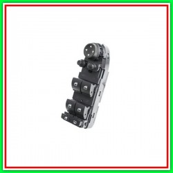 Black Push-up Button-4 Switches-Raiser Front Door Left-With RETROVISORI-4 Pins