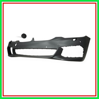 Paraurti Anteriore Con Primer-Con Tappo Coprigancio-Con Fori Pdc-Supporti-Con Lavafari-Con Tracce Park Assist Mod M-Tech