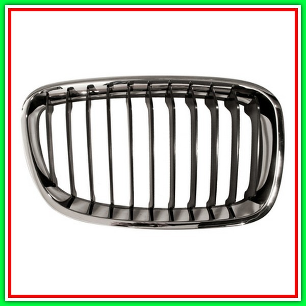Griglia Radiatore Destra Nera Con Cornice Cromata - Modbasis Bmw Serie 1-F20F21-(Anno 2011-2015)