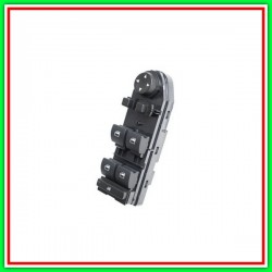 Pulsantiera Nera-4 Interruttori-Alzacristallo Porta Anteriore Sinistra-Con Funzione Chiusura Retrovisori-4 Pins