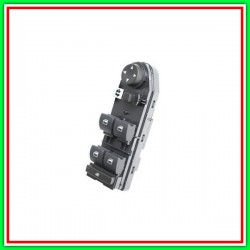 Pulsantiera Nera-4 Interruttori-Alzacristallo Porta Anteriore Sinistra-Senza Funzione Chiusura Retrovisori-4 Pins