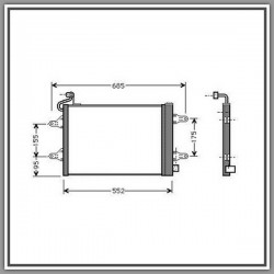 Condensatore Vw Polo-(Anno 2001-2005)