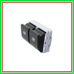 Black Push button-2 Right and Left Rear Window Switches-Left-Raiser Front Door Left