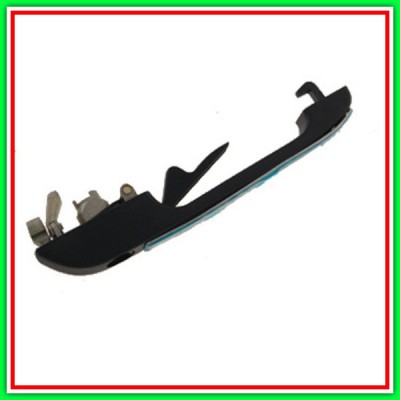 Maniglia Esterna Anteriore Destra-Nera-Con Inserto Cromato-Con Foro Nottolino Vw Golf Ii-(Anno 1989-1991)