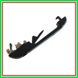 Maniglia Esterna Anteriore Sinistra-Nera-Con Inserto Cromato-Con Foro Nottolino Vw Golf Ii-(Anno 1989-1991)