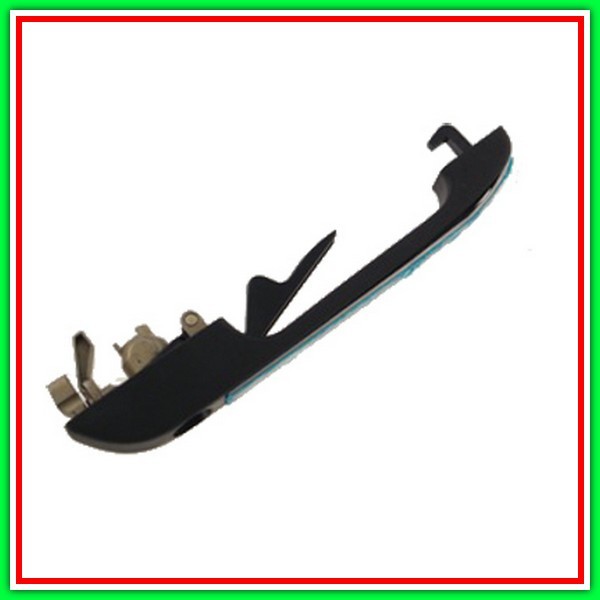 Maniglia Esterna Anteriore Sinistra-Nera-Con Inserto Cromato-Con Foro Nottolino Vw Golf Ii-(Anno 1989-1991)