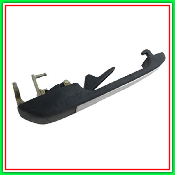 Maniglia Esterna Posteriore Destra-Nera-Con Inserto Cromato-Nera-Senza Foro Nottolino Vw Golf Ii-(Anno 1989-1991)