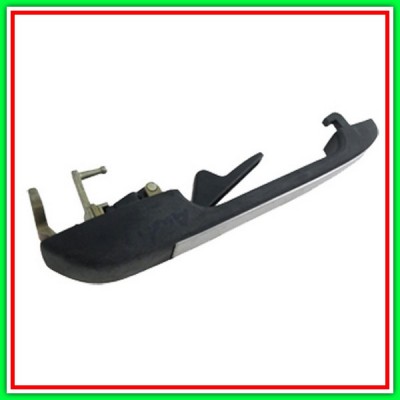 Maniglia Esterna Posteriore Destra-Nera-Con Inserto Cromato-Nera-Senza Foro Nottolino Vw Golf Ii-(Anno 1989-1991)