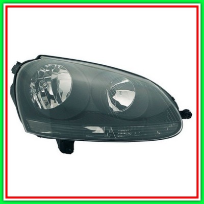 Proiettore Destro H7-H7 Elettrico Con Motore-Nero - Mod Gti-Sportline Vw Golf V Gti-(Anno 2004-2009)