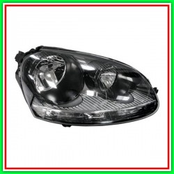 Proiettore Destro H7-H7 Elettrico Con Motore-Nero (Versione Hella) Vw Golf V Gti-(Anno 2004-2009)