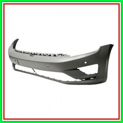 Paraurti Anteriore Con Primer-Con Fori Pdc-Supporti-Con Tappo Coprigancio-Con Tracce Park Assist E Lavafari